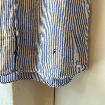 Stripe Linen Shirt Blue