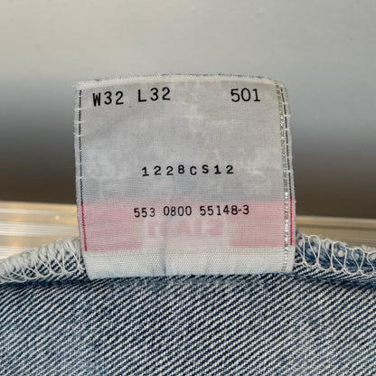 501 Faded Denim Shorts Blue