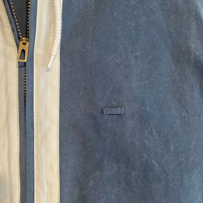 Hooded Windbreaker Blue/Cream Waldes Zip