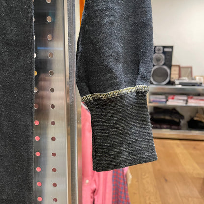 Dyed German Military U-Neck L/S T-Shirt Black