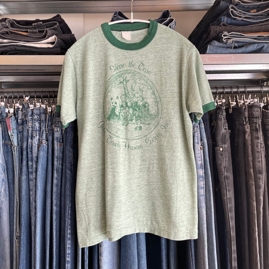 Share the Care Ringer T-Shirt Green