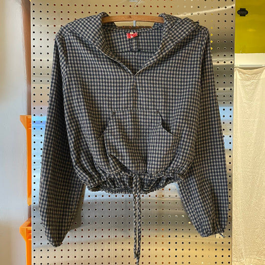Check Drawstring Anorak