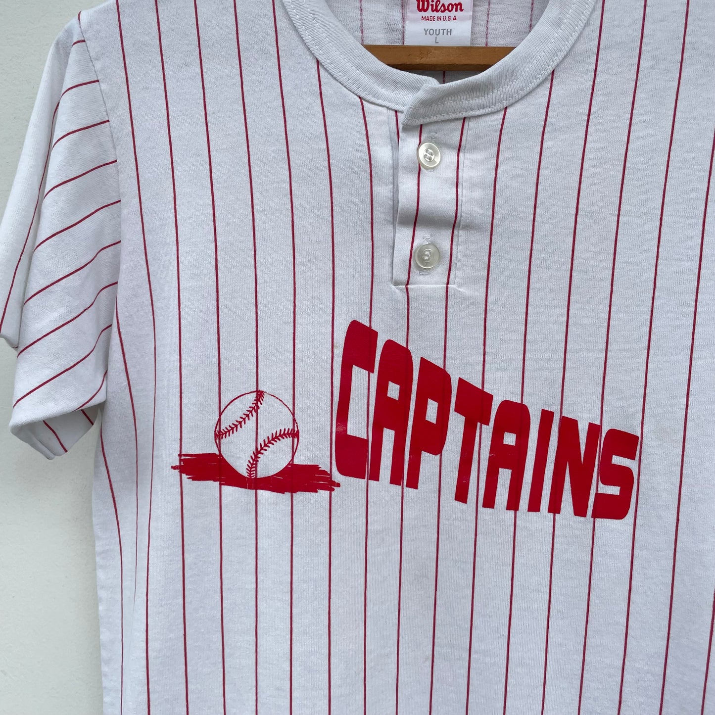 Captains Pinstripe Baseball Jersey Tee