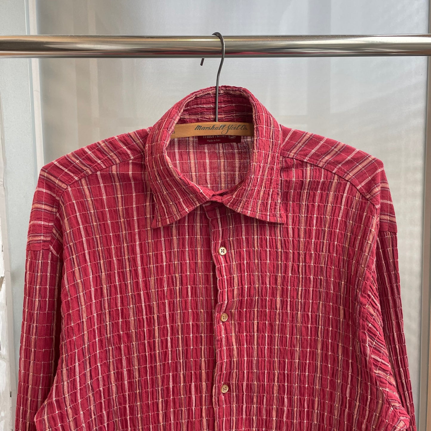 Checked Long Sleeve Shirt Red