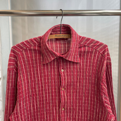 Checked Long Sleeve Shirt Red
