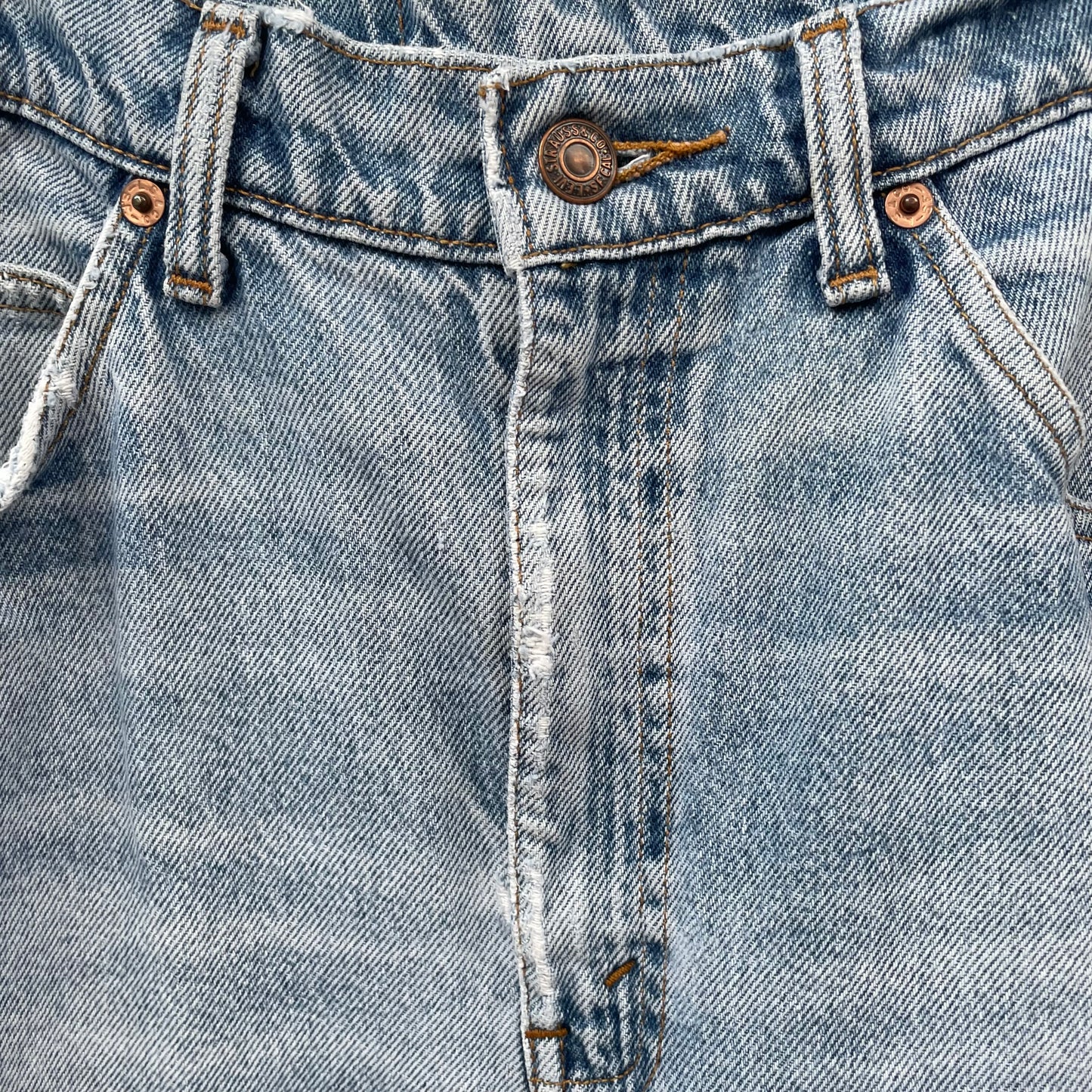 Faded Denim Straight Blue