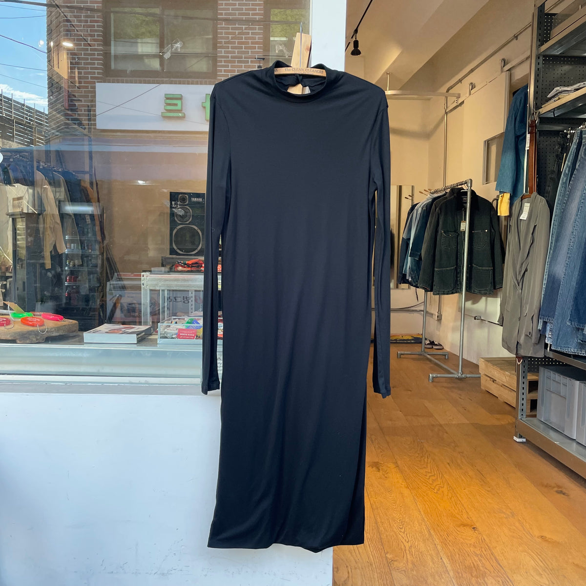 Tencel Dress Long Sleeve Black