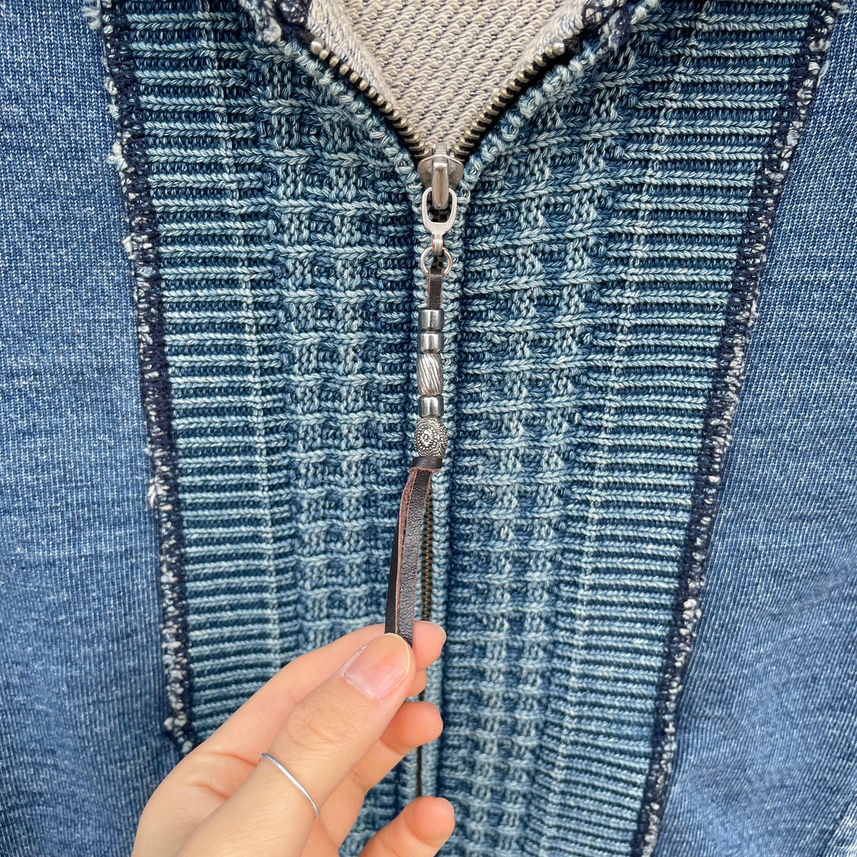 Washed Zip Hoodie Blue