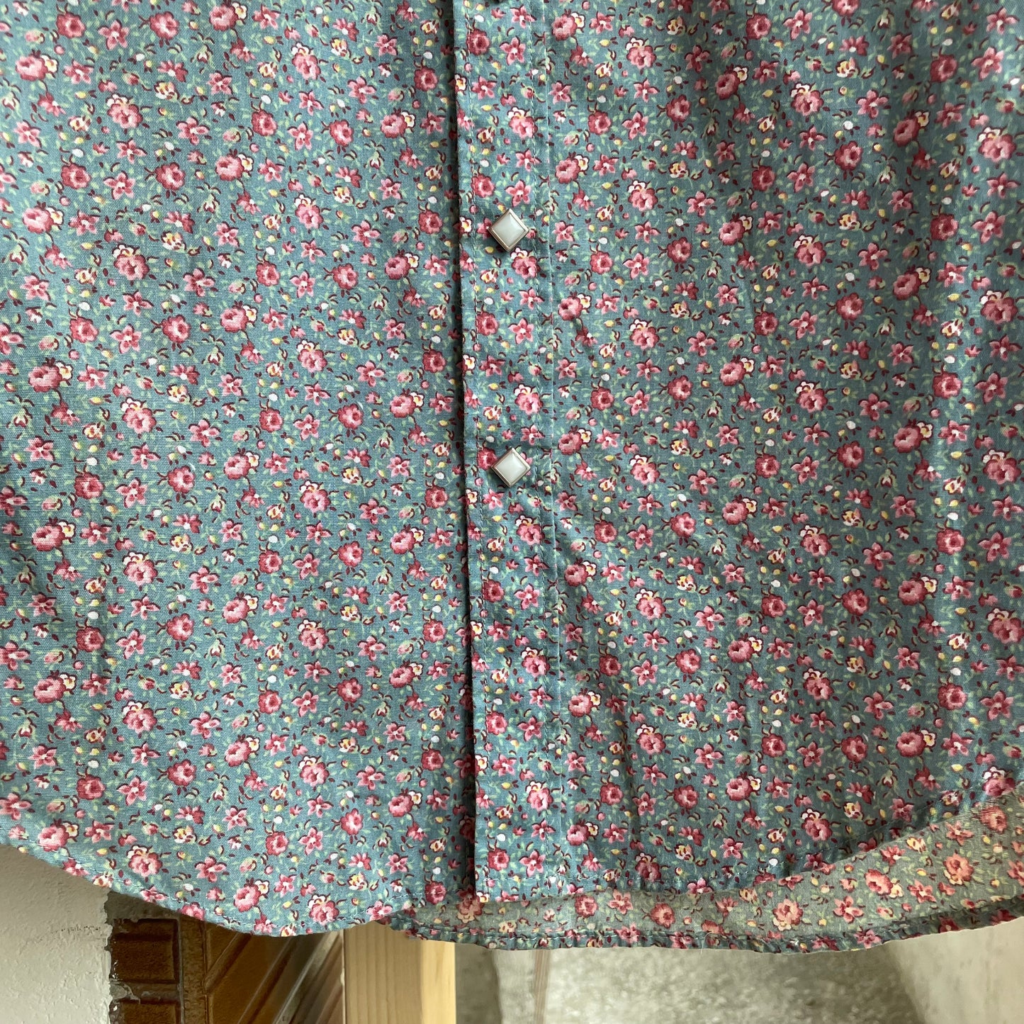 Floral Werstern Shirt Blue
