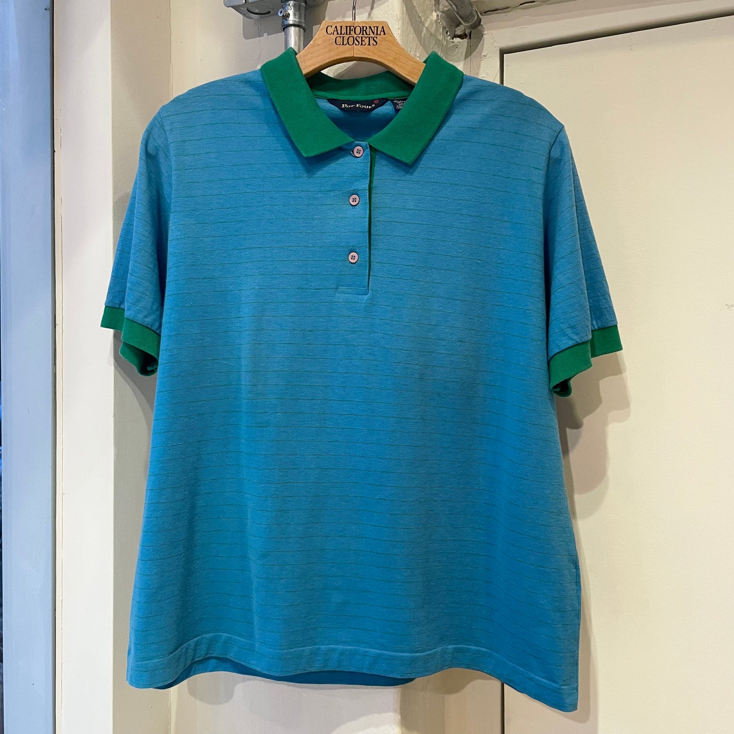Stripe Polo Shirt Blue