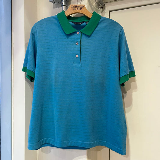 Stripe Polo Shirt Blue
