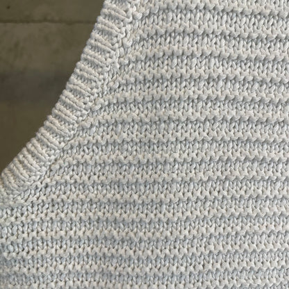 Cable Knit Sleeveless Sweater Vest White