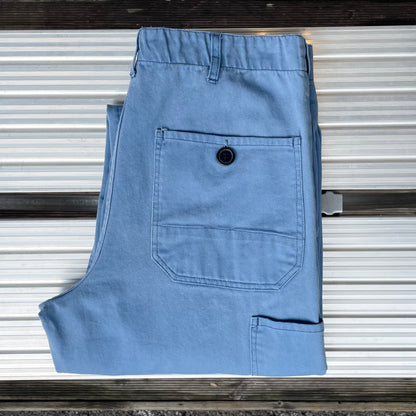 Bleached French Work Pants Blue