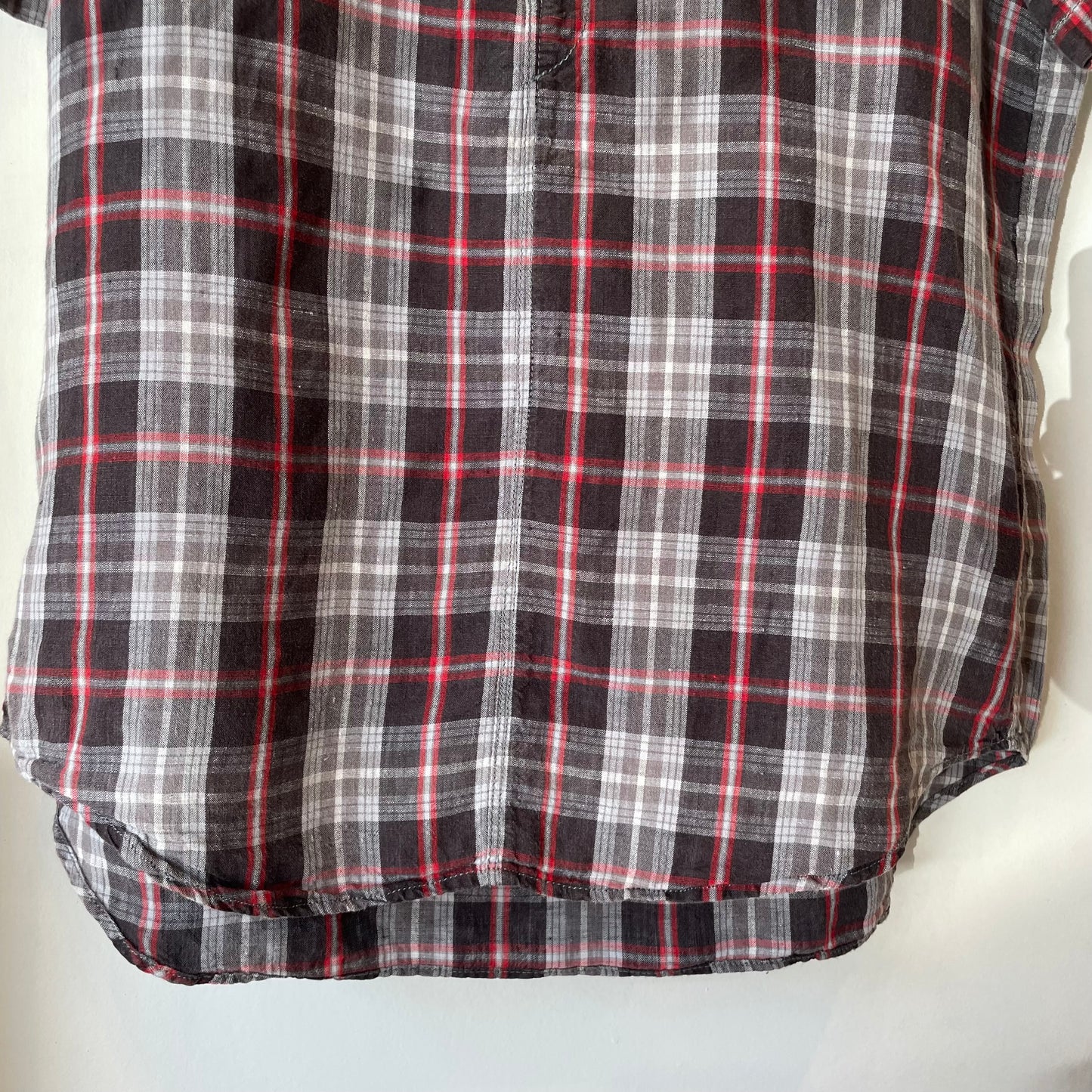 Check Short Sleeve Shirt Brown