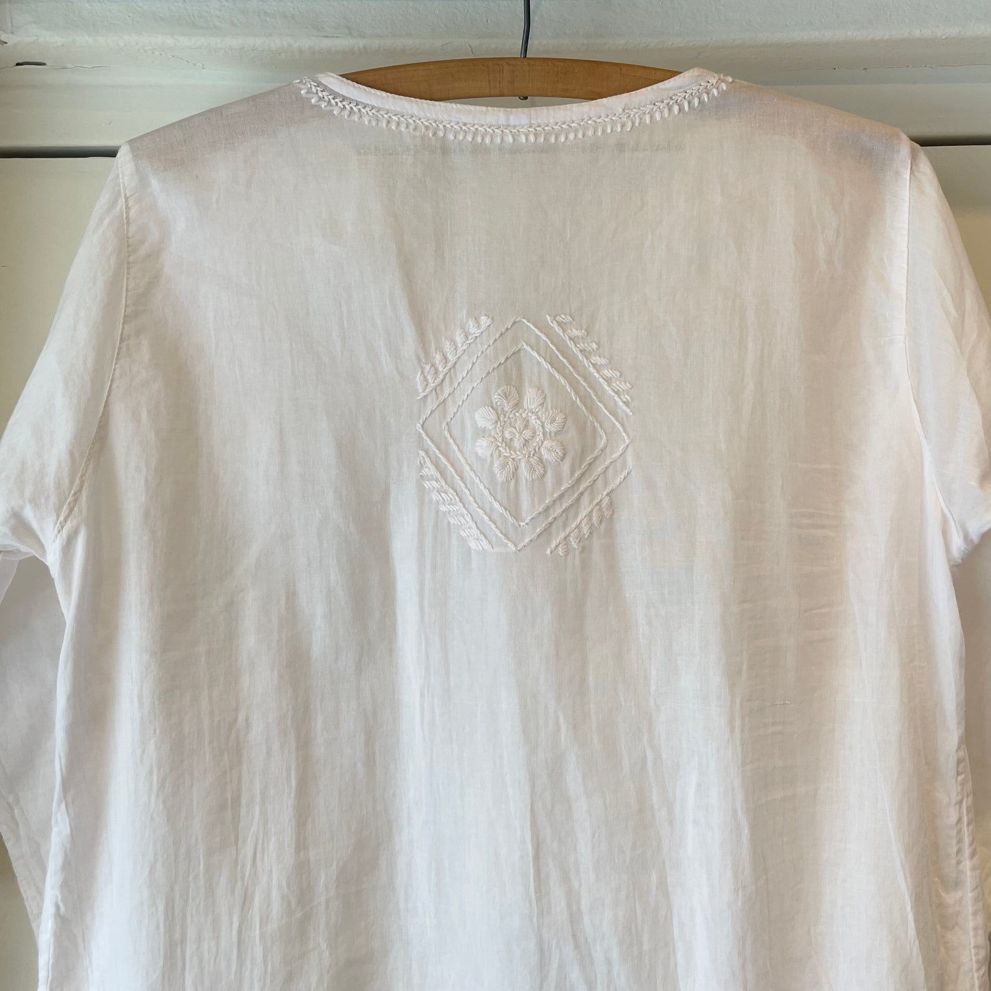 Hand Embroidered Blouse White