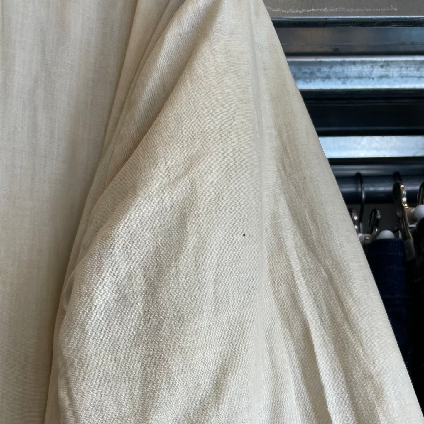 Striped Wool Blend Jacket Blue Beige riri zip