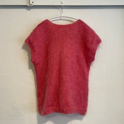 Fuzzy Knit Vest Pink