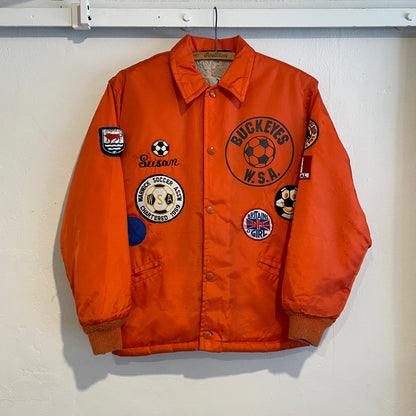 Britains Girl Fleece Lined Nylon Jacket Orange