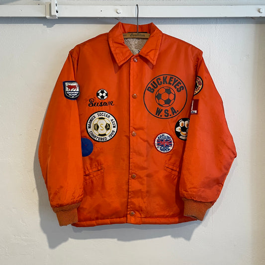 Britains Girl Fleece Lined Nylon Jacket Orange