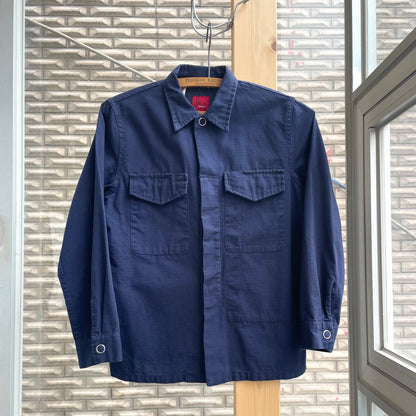 Patch Pocket Shirt Jacket Navy