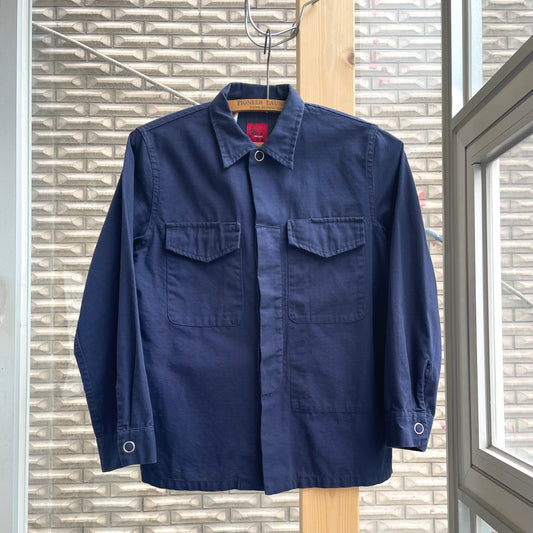 Patch Pocket Shirt Jacket Navy