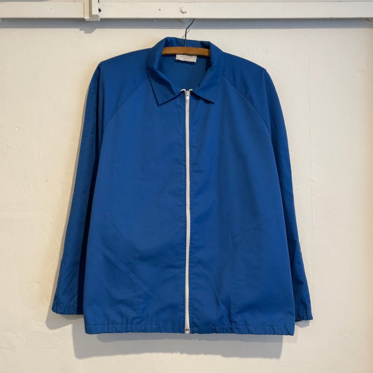 Zip Up Cotton Jacket Blue