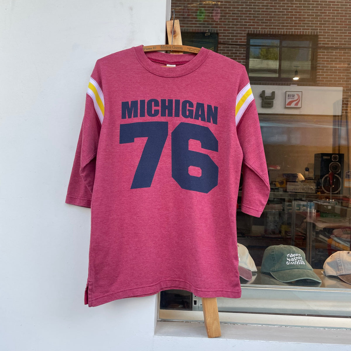 Michigan 76 Football Tee Red