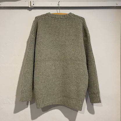 Wool/Silk Ribbed Knit Sweater Mint