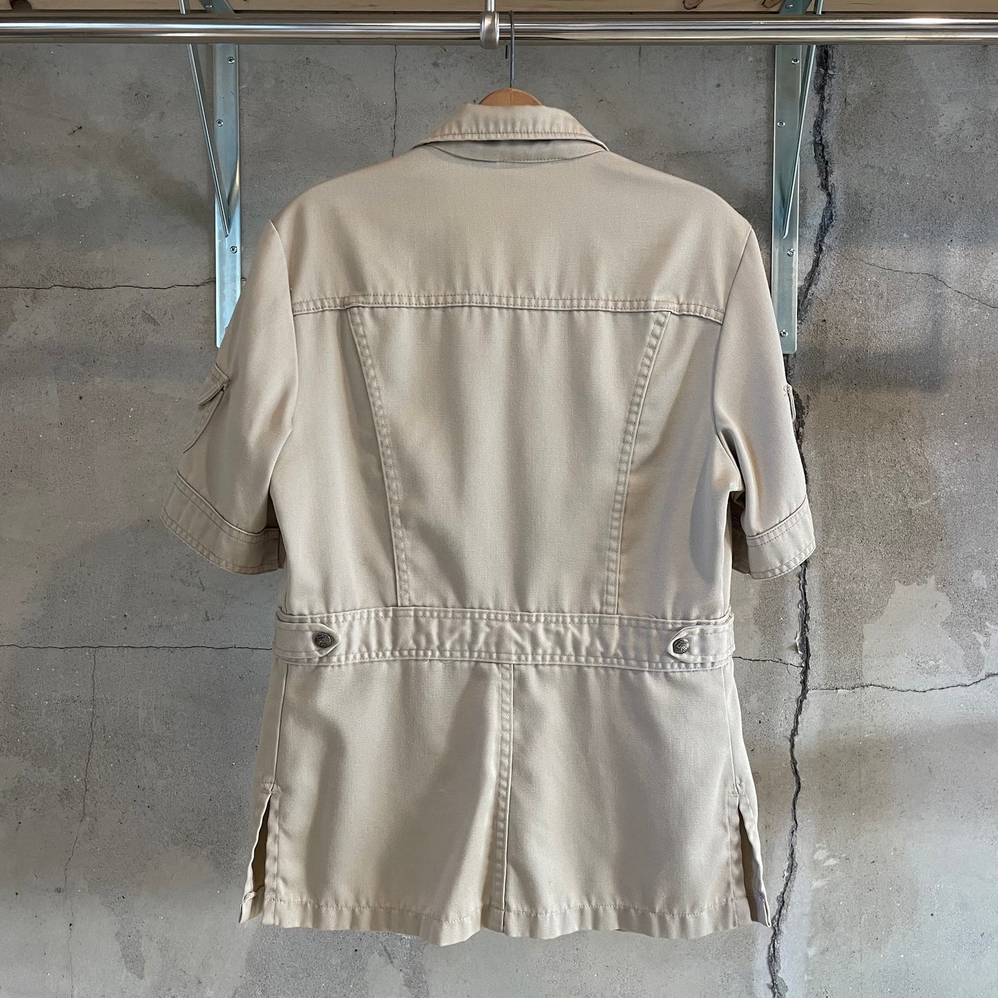 Western Shirt Jacket Beige