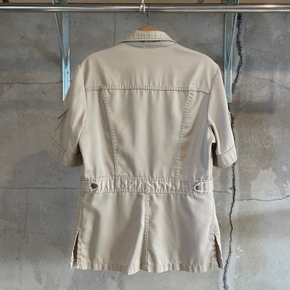 Western Shirt Jacket Beige