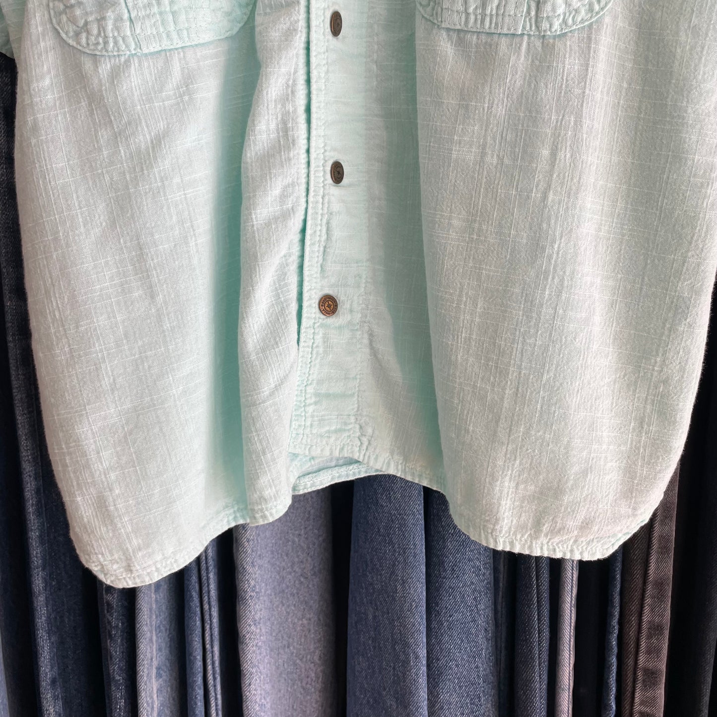 Californian Short Sleeve Shirt Mint Cotton