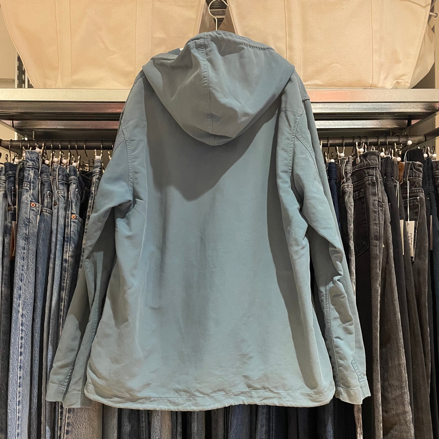 Lace-Up Hooded Anorak Teal