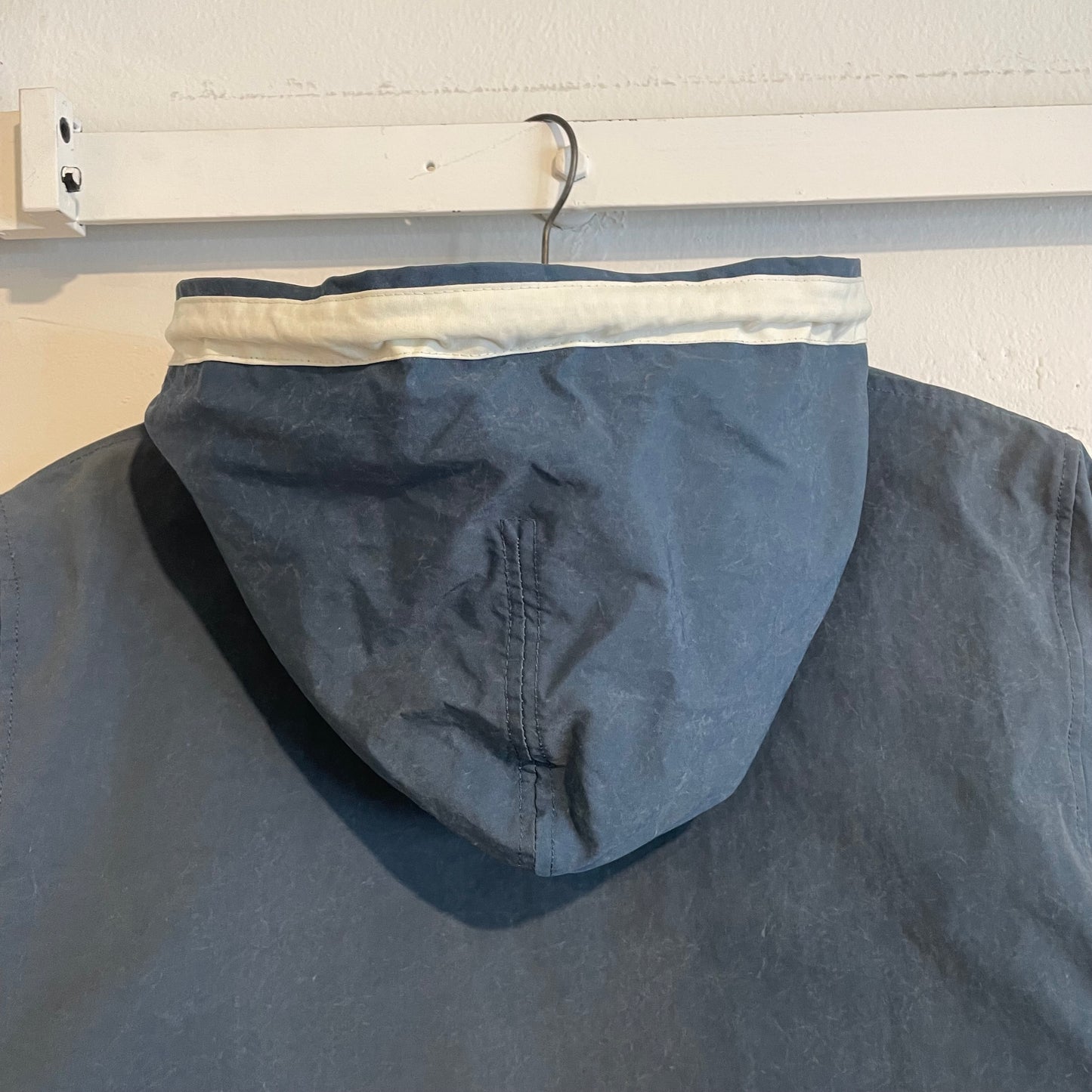 Hooded Windbreaker Blue/Cream Waldes Zip