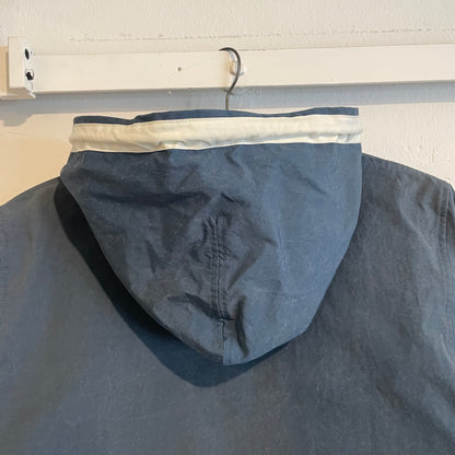 Hooded Windbreaker Blue/Cream Waldes Zip