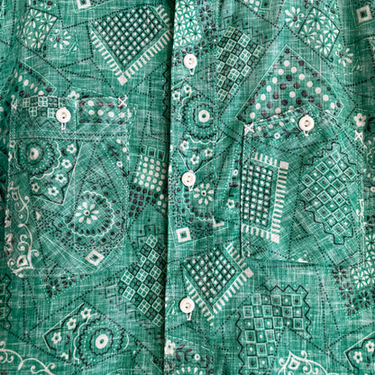 Paisley Print Shirt Turquoise
