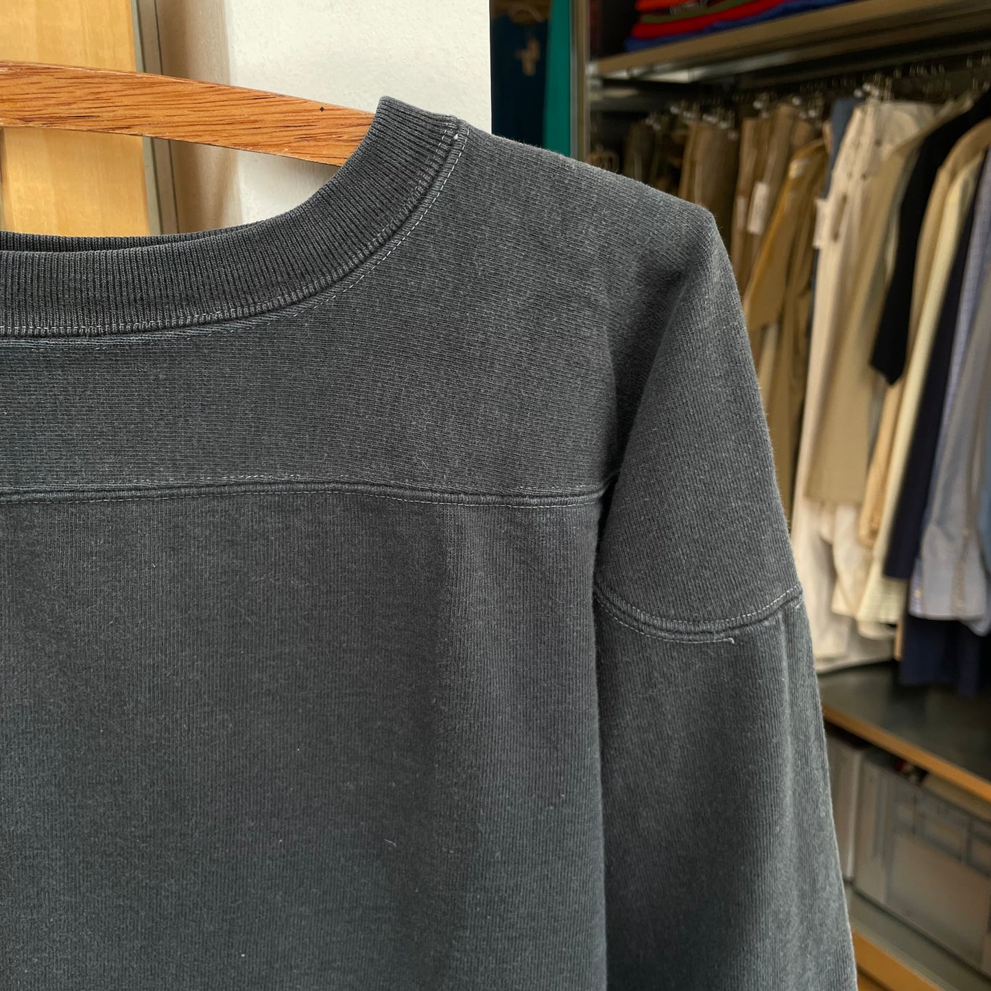 Football T-Shirt Long Sleeve Black