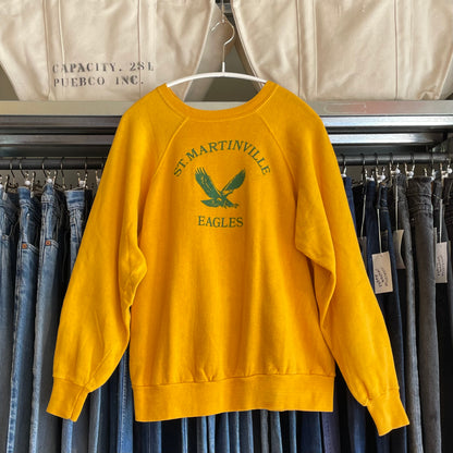 ST. MARTINVILLE EAGLES Sweatshirt Yellow Damaged