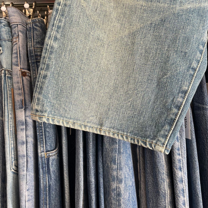 Faded Washed Denim Shorts