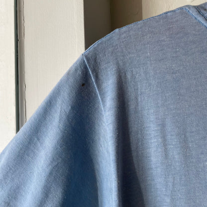 Chasing Rainbows Lettering T-Shirt Blue