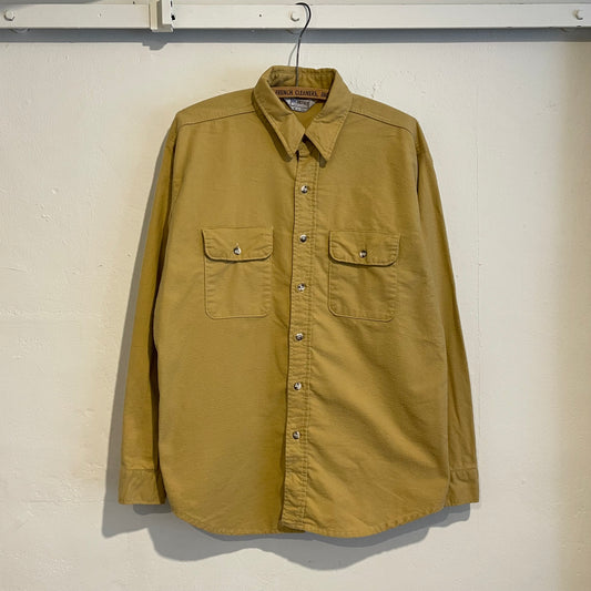 Chamois Cloth Flannel Shirt Khaki