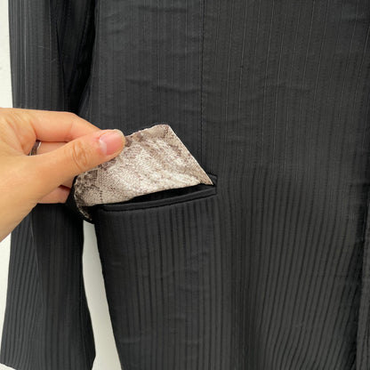Stripe Blazer Black