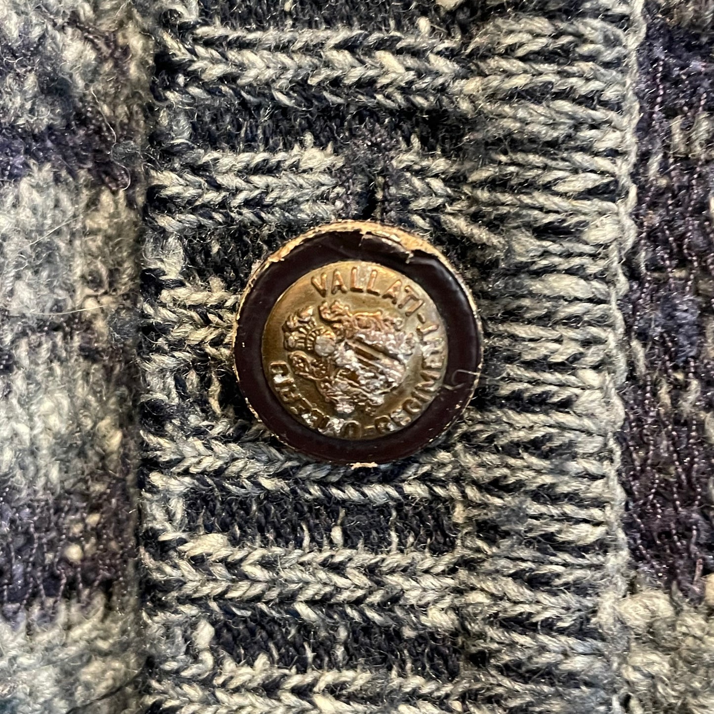 Fair Isle Wool Cardigan Gray