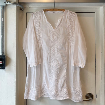 Hand Embroidered Blouse White