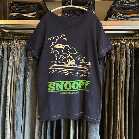 Snoopy Surf Graphic Tee Navy Single Stitch