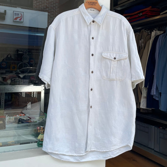 Patch Pocket Button-Up Shirt White