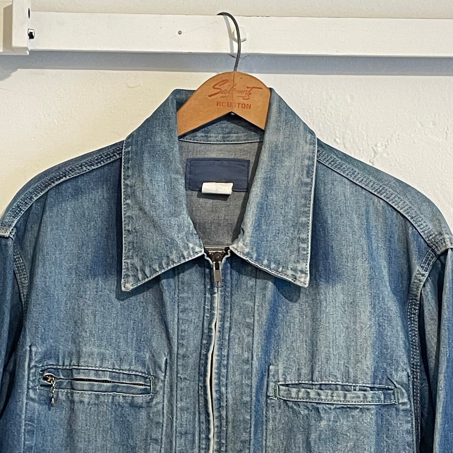 Faded Denim Jacket w/Ideal Zipper