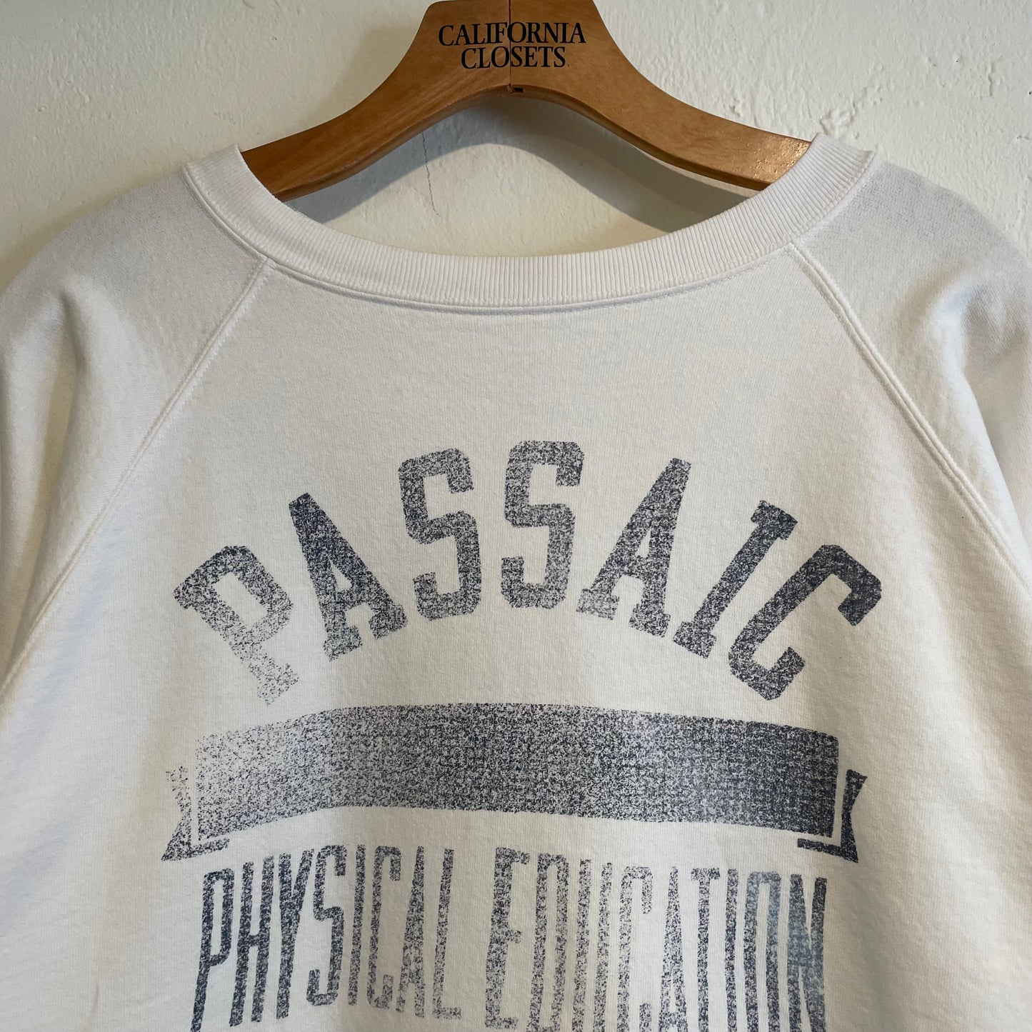PASSAIC Raglan Crewneck Sweatshirt White