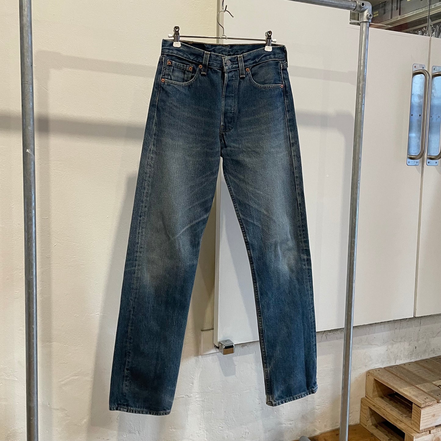 501 Button Fly Jeans Straight Blue