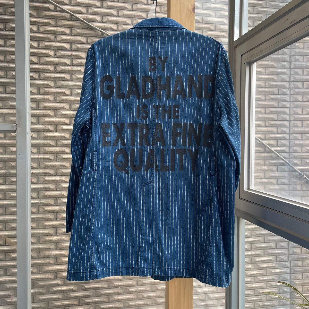 Stripe Shop Coat Blue