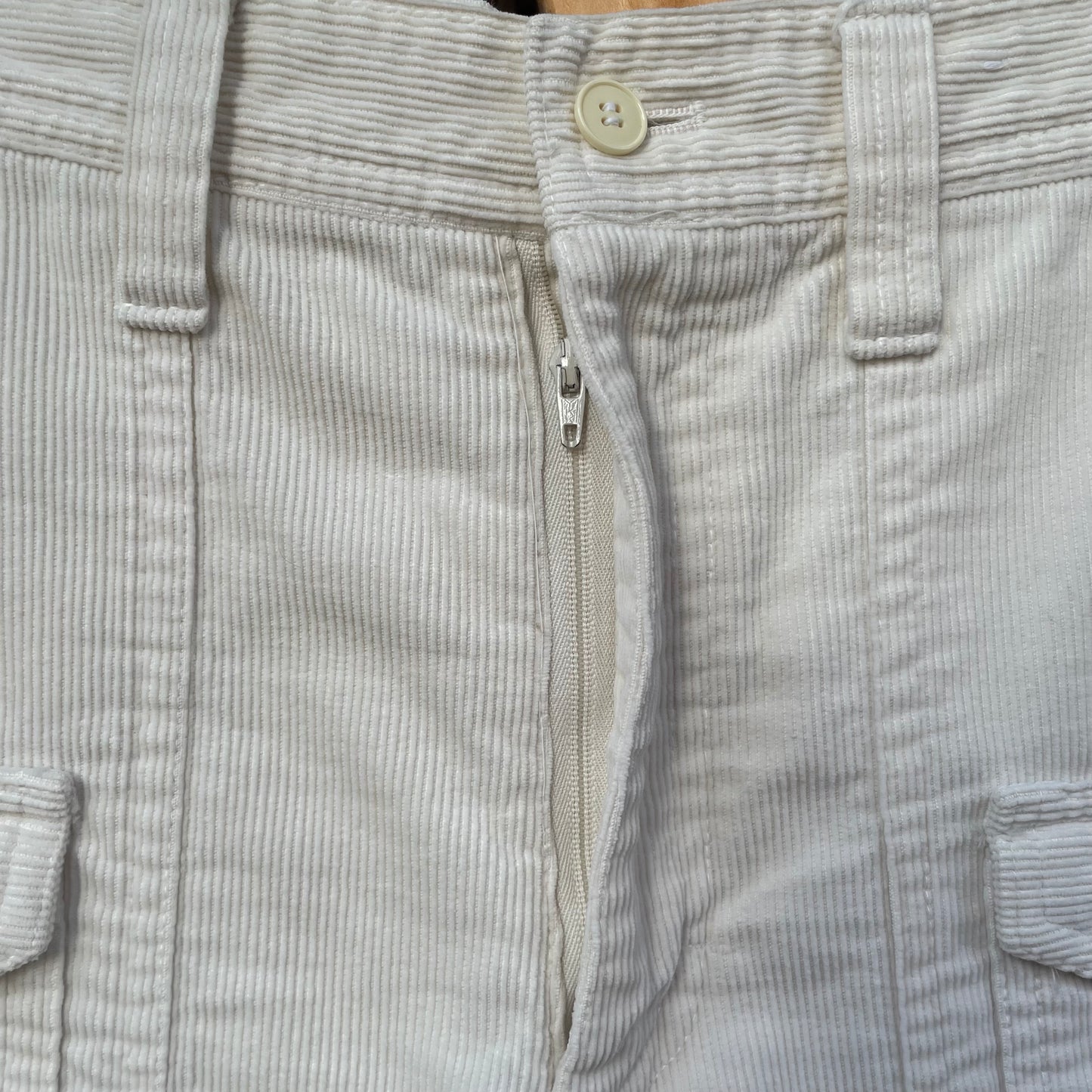 Corduroy Cargo Shorts Ivory
